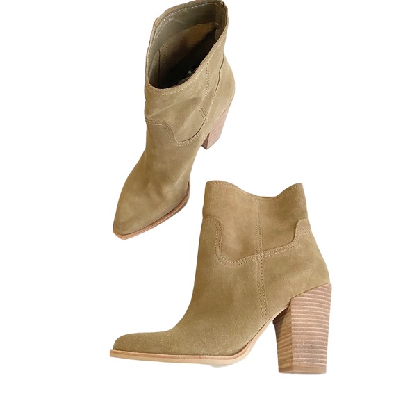 Dolce Vita Shoes - Dolce Vita Olive Suede Kelani Slip On Ankle Boot